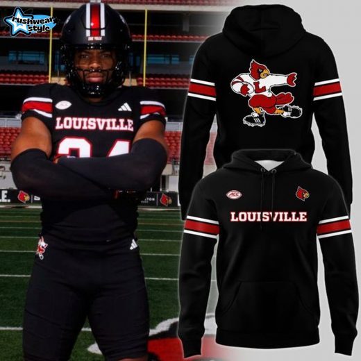 Louisville Cardinals Football "Blackout" Uniform Hoodie - Limited Edition