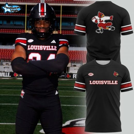 Louisville Cardinals Football "Blackout" Uniform T-Shirt - Limited Edition
