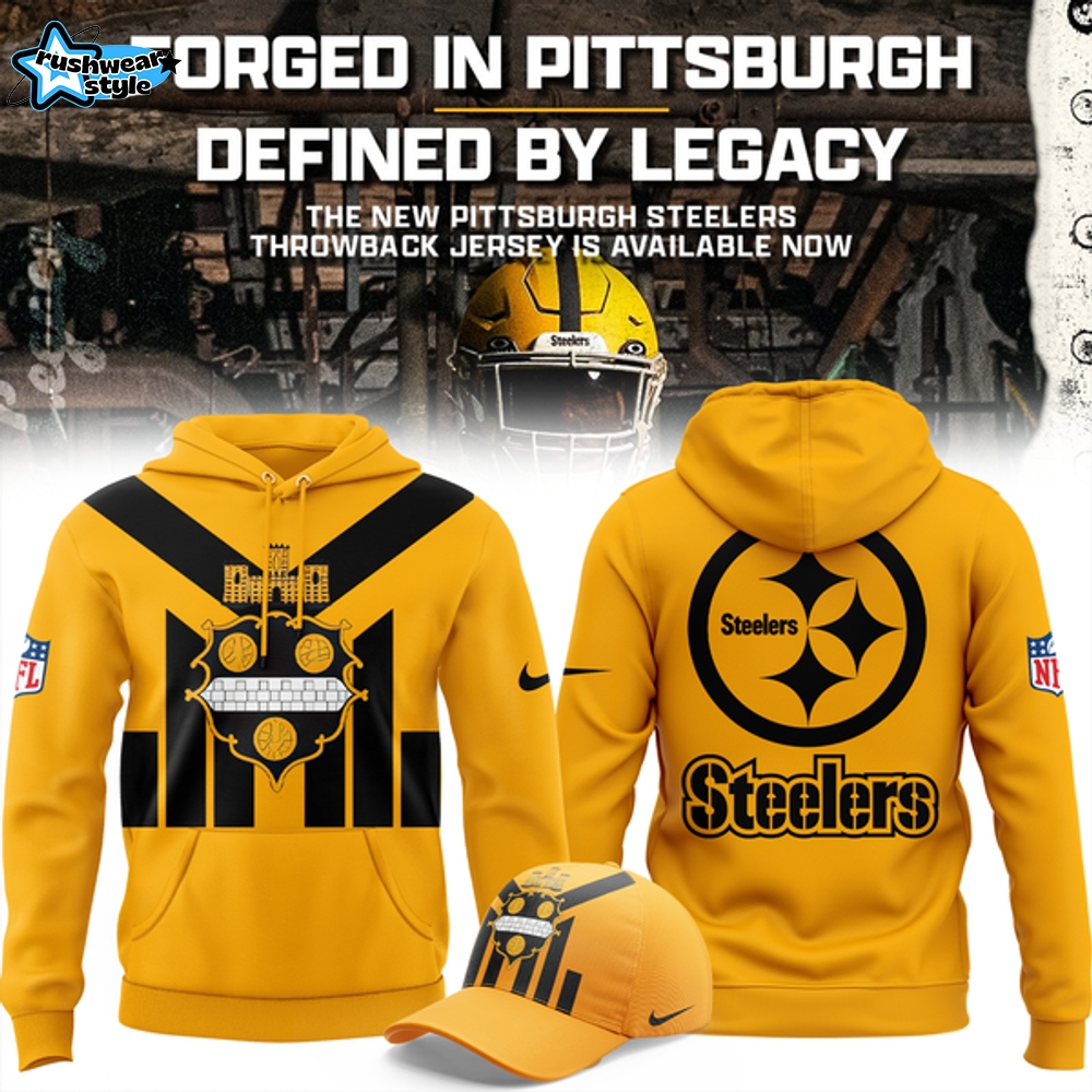 Men's Pittsburgh Steelers Gold Alternate 1933 Throwback Game Hoodie Men's Pittsburgh Steelers Gold Alternate 1933 Throwback Game Hoodie