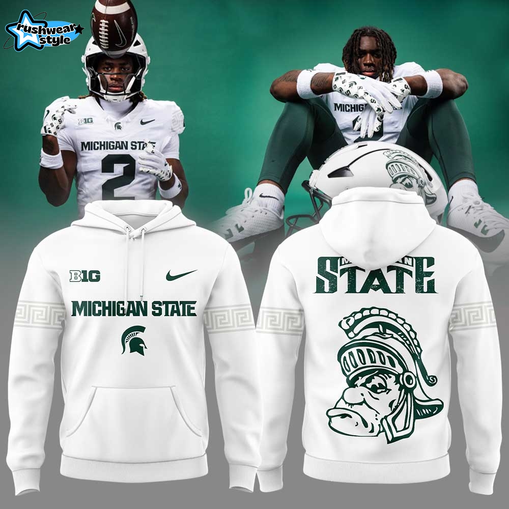 Michigan State Uniform Clean. Classic. Rough Combo Hoodie Michigan State Uniform Clean. Classic. Rough Combo Hoodie