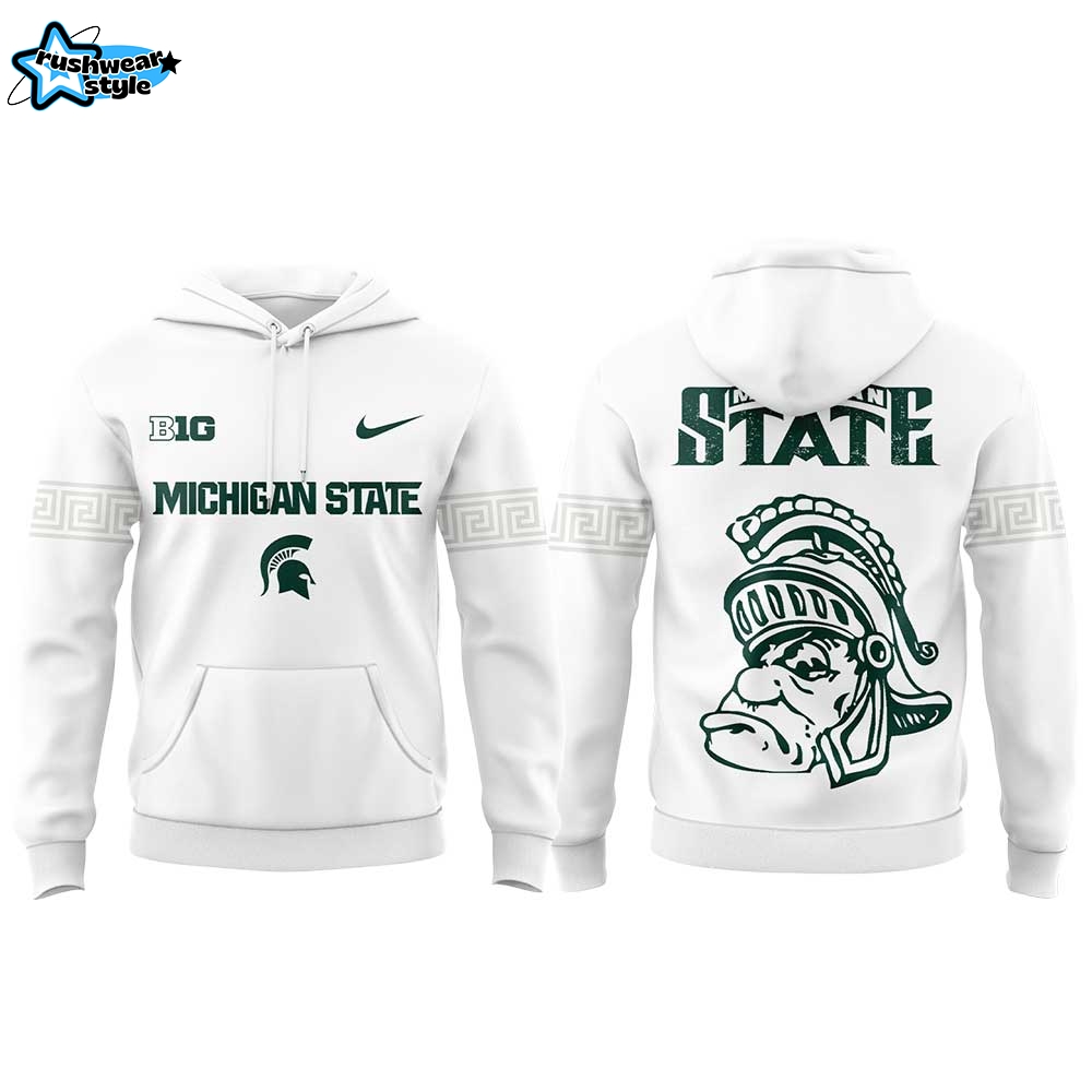 Michigan State Uniform Clean. Classic. Rough Combo Hoodie Michigan State Uniform Clean. Classic. Rough Combo Hoodie