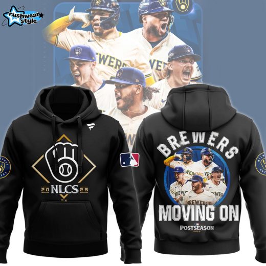 NLCS 2025 Brewers Moving On Postseason Hoodie - Black