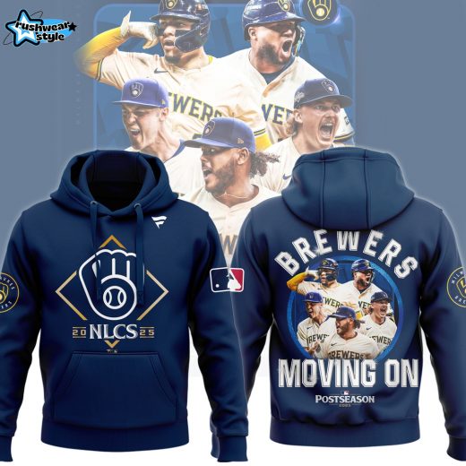 NLCS 2025 Brewers Moving On Postseason Hoodie - Blue