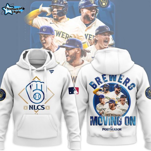 NLCS 2025 Brewers Moving On Postseason Hoodie - White