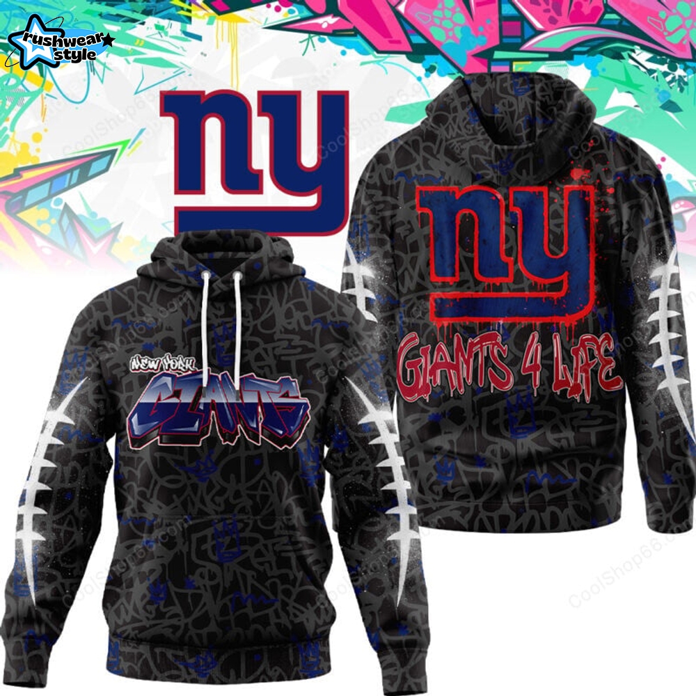 New York Giants Graffiti For Life Design Hoodie New York Giants Graffiti For Life Design Hoodie