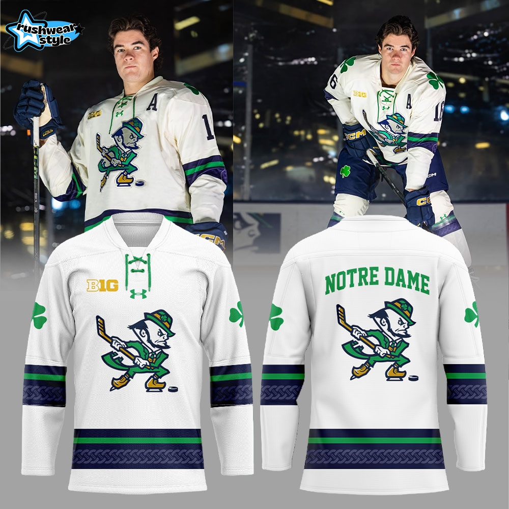 Notre Dame Fighting Irish Leprechaun Hockey 2025 Combo Jersey Notre Dame Fighting Irish Leprechaun Hockey 2025 Combo Jersey