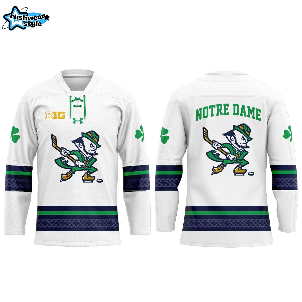 Notre Dame Fighting Irish Leprechaun Hockey 2025 Combo Jersey Notre Dame Fighting Irish Leprechaun Hockey 2025 Combo Jersey