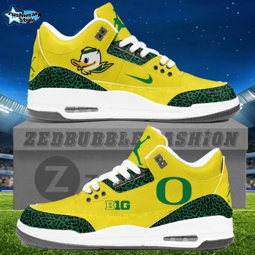 Oregon Ducks Air Jordan 3 Sneakers - Yellow