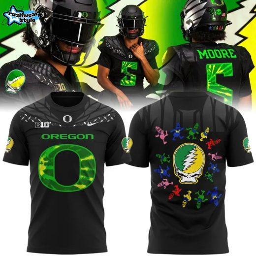 Oregon Ducks x Grateful Dead 2025 Collab Grateful Ducks Shirt