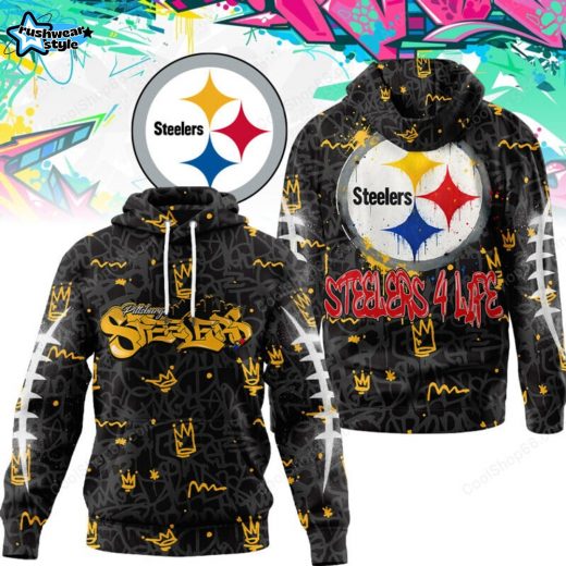 Pittsburgh Steelers Graffiti For Life Design Hoodie