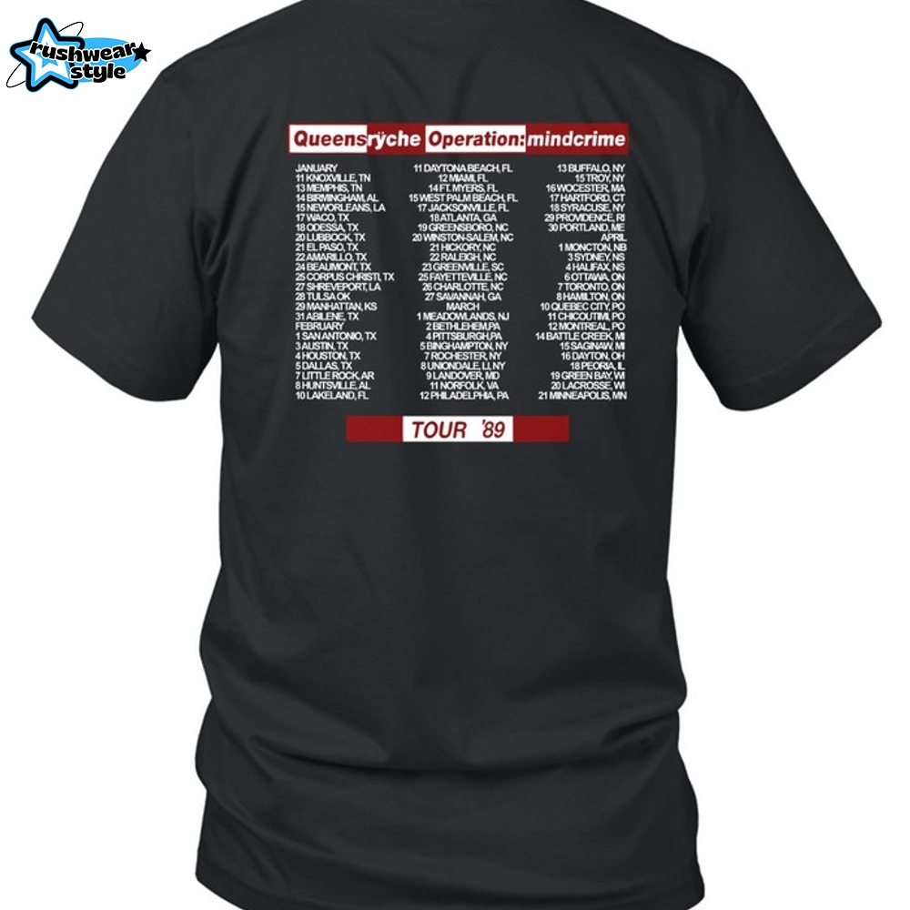 Queensrÿche Tour '89-Unisex T-Shirt Queensrÿche Tour '89-Unisex T-Shirt