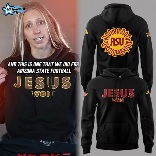 Arizona State Sun Devils x JESUS WON Special Black Hoodie