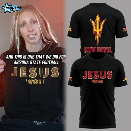 Arizona State Sun Devils x JESUS WON Special Black Tee
