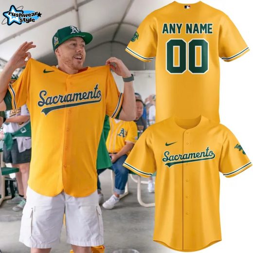 Athletics 2026 'Sacramento' Gold Custom Baseball Jersey