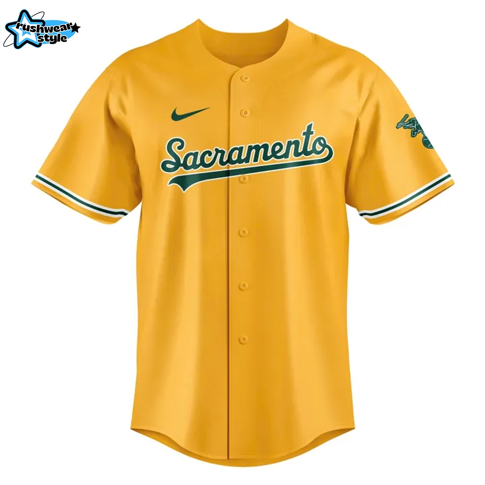 Athletics 2026 'Sacramento' Gold Custom Baseball Jersey Athletics 2026 'Sacramento' Gold Custom Baseball Jersey