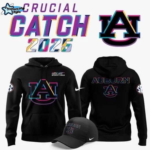 Auburn Tigers football 2025 Crucial Catch Hoodie