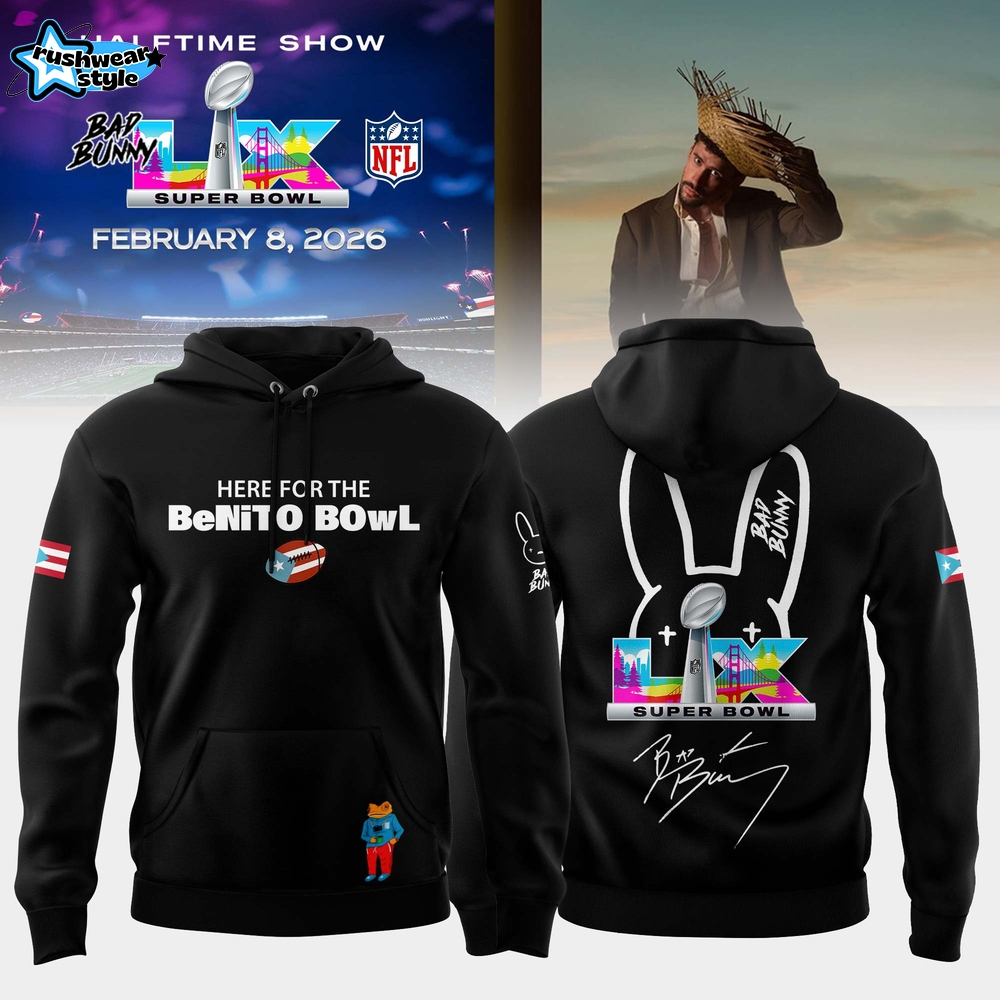Bad Bunny Here For The BeNiTO BOwL Limited Hoodie Bad Bunny Here For The BeNiTO BOwL Limited Hoodie