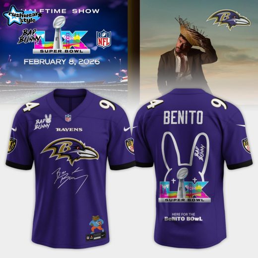 Baltimore Ravens Bad Bunny 2026 Super Bowl LX Customized Jersey