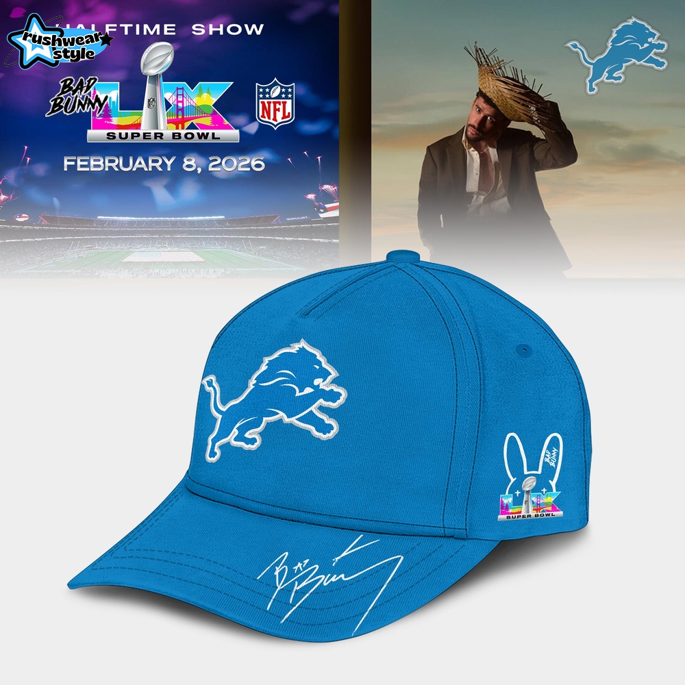 Detroit Lions Bad Bunny 2026 Super Bowl LX Customized Jersey Detroit Lions Bad Bunny 2026 Super Bowl LX Customized Jersey