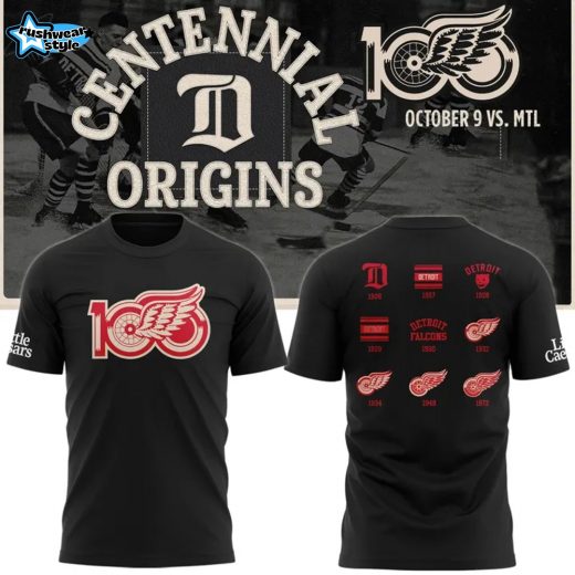 Detroit Red Wings Centennial Original Special Black T-Shirt