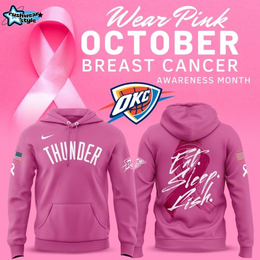 Exclusive Version Oklahoma City Thunder Breast Cancer Awareness Hoodie