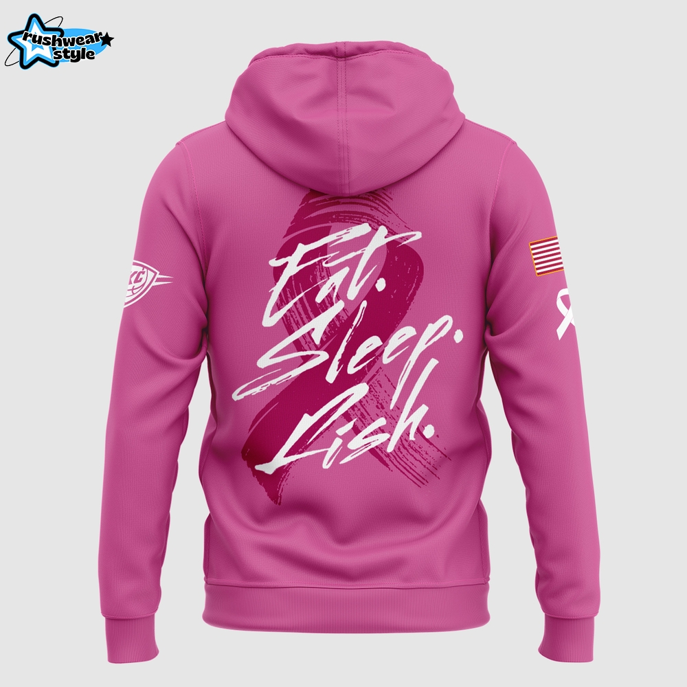 Exclusive Version Oklahoma City Thunder Breast Cancer Awareness Hoodie Exclusive Version Oklahoma City Thunder Breast Cancer Awareness Hoodie