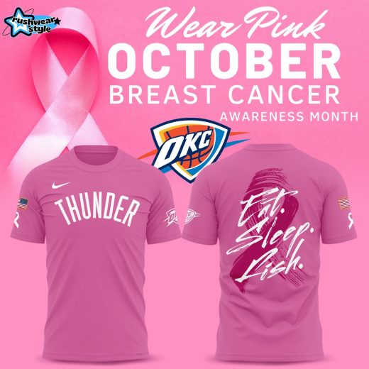 Exclusive Version Oklahoma City Thunder Breast Cancer Awareness Tshirt