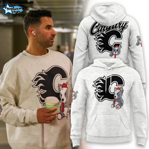 Flames Mitchell Ness Plush Doll Crew Hoodie