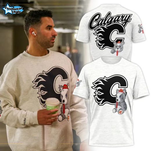 Flames Mitchell Ness Plush Doll Crew Tee