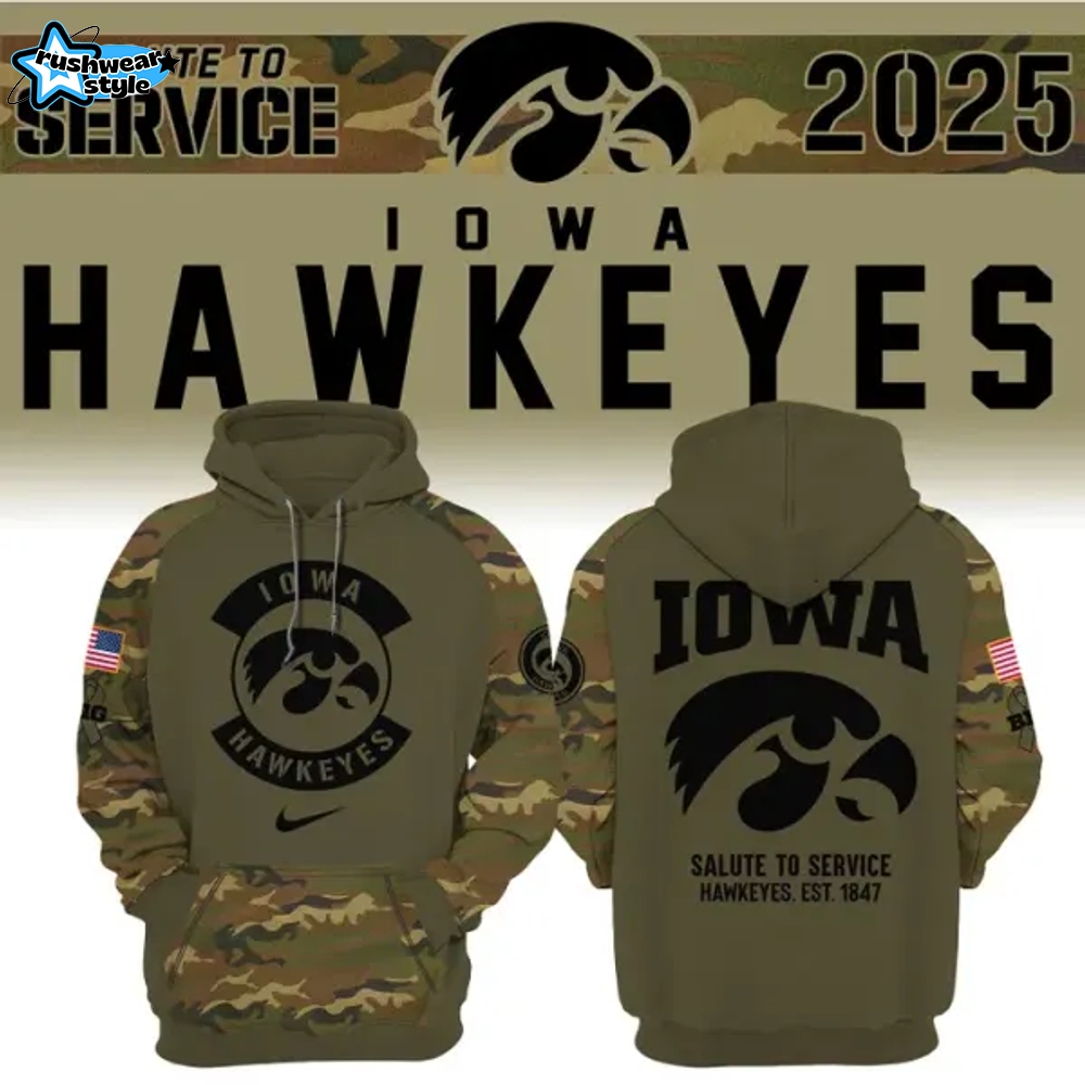 Iowa Hawkeyes Salute to Service Hoodie Iowa Hawkeyes Salute to Service Hoodie