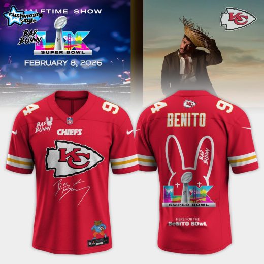 Kansas City Chiefs Bad Bunny 2026 Super Bowl LX Customized Jersey