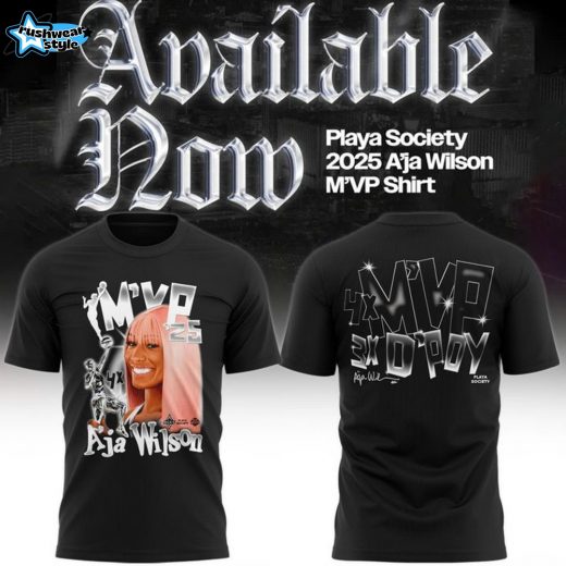 Las Vegas Aces A'Ja Wilson MVP 2025 Black T-Shirt