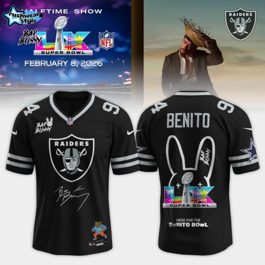 Las Vegas Raiders Bad Bunny 2026 Super Bowl LX Customized Jersey