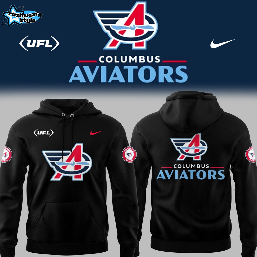 Limited Edition Columbus Aviators Football Black Hoodie Limited Edition Columbus Aviators Football Black Hoodie