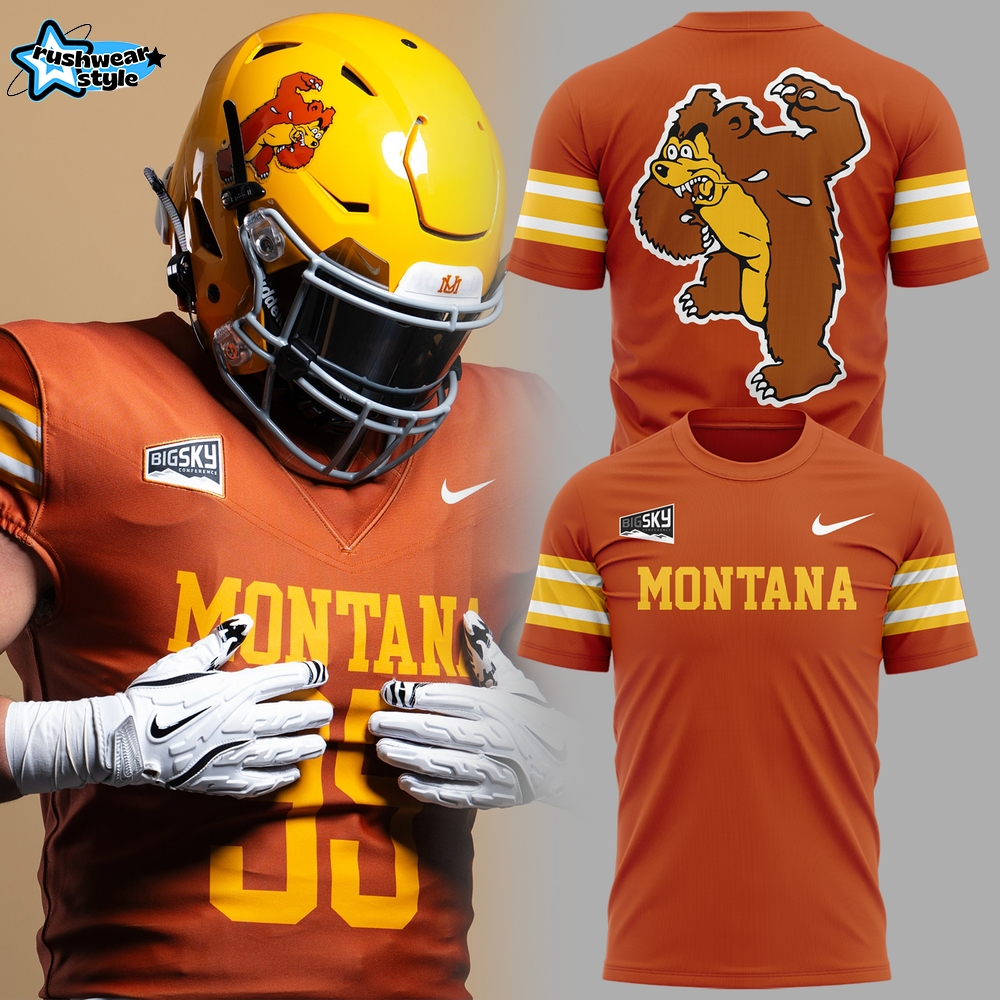 Limited Edition Montana Griz Football x Logo Throwback TShirt Limited Edition Montana Griz Football x Logo Throwback TShirt