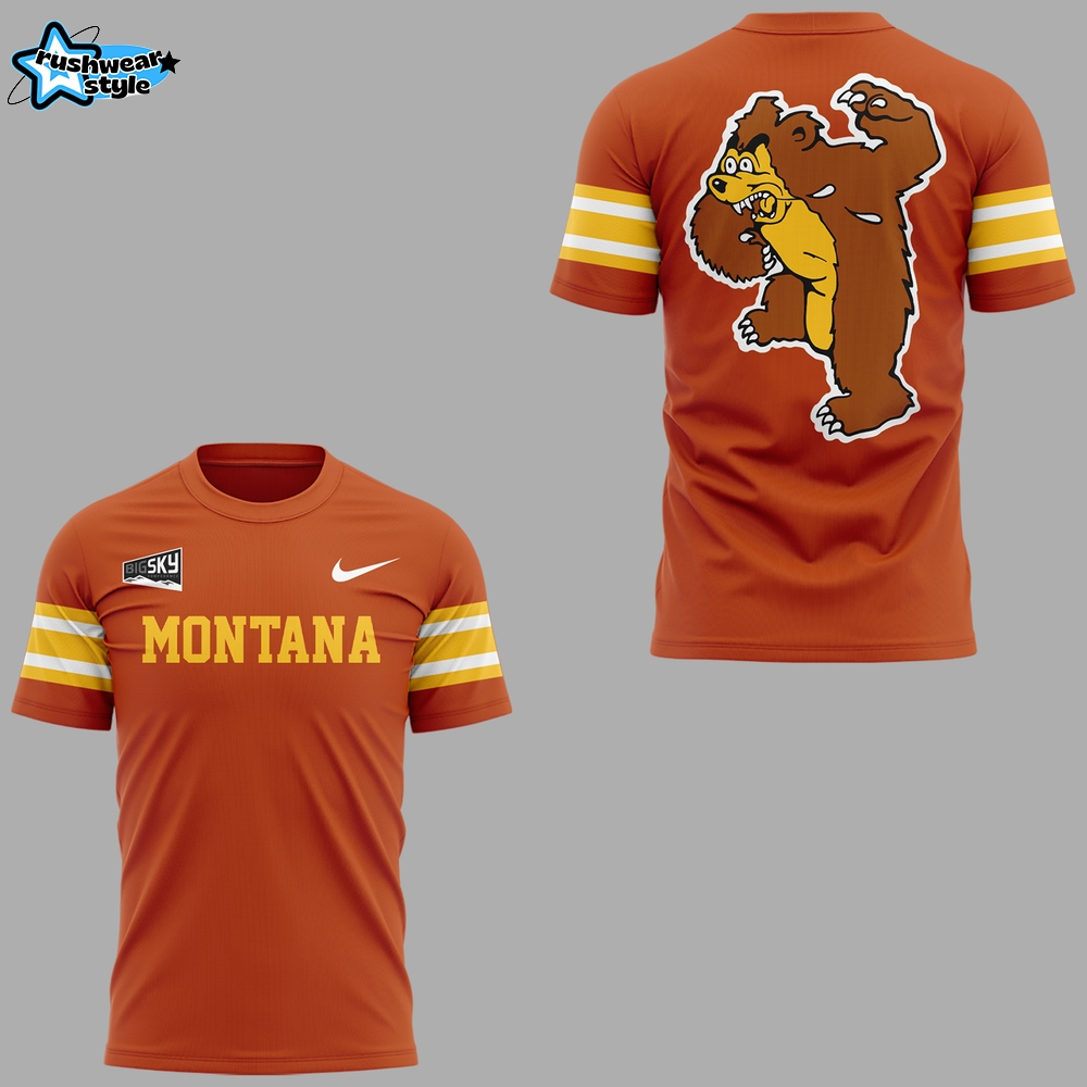 Limited Edition Montana Griz Football x Logo Throwback TShirt Limited Edition Montana Griz Football x Logo Throwback TShirt