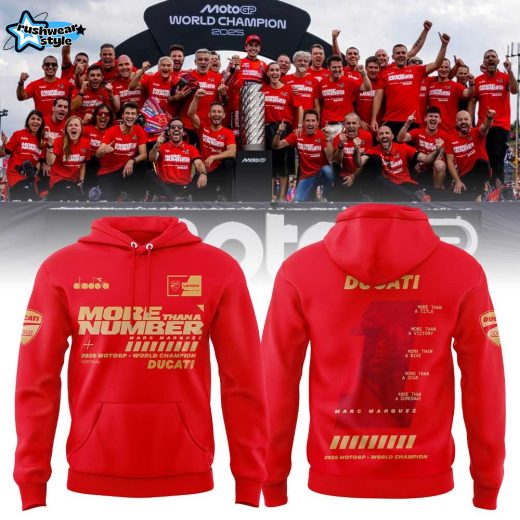 Marc Marquez World Champion 2025 MORE THAN A NUMBER Special Red Hoodie