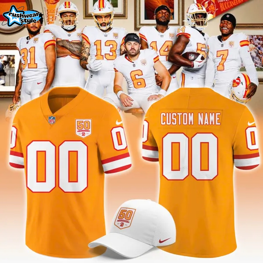 Men's '76 Tampa Bay Buccaneers Nike Creamsicle Jersey - Custom Men's '76 Tampa Bay Buccaneers Nike Creamsicle Jersey - Custom