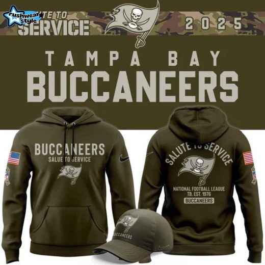 Men's Tampa Bay Buccaneers Nike Olive 2025 Salute to Service Sideline Hoodie