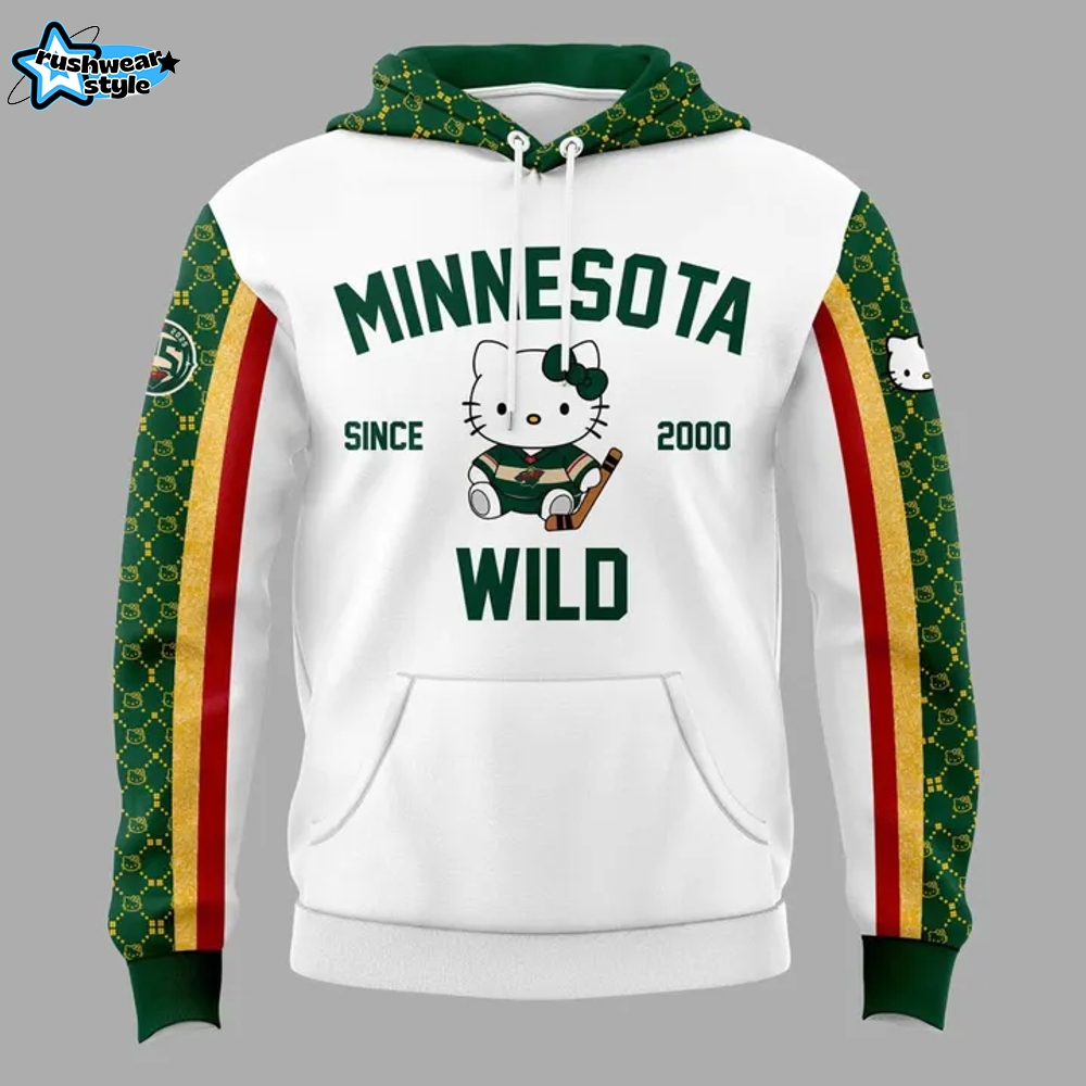 Minnesota Wild x 2025 Hello Kitty Night Special Hoodie Minnesota Wild x 2025 Hello Kitty Night Special Hoodie