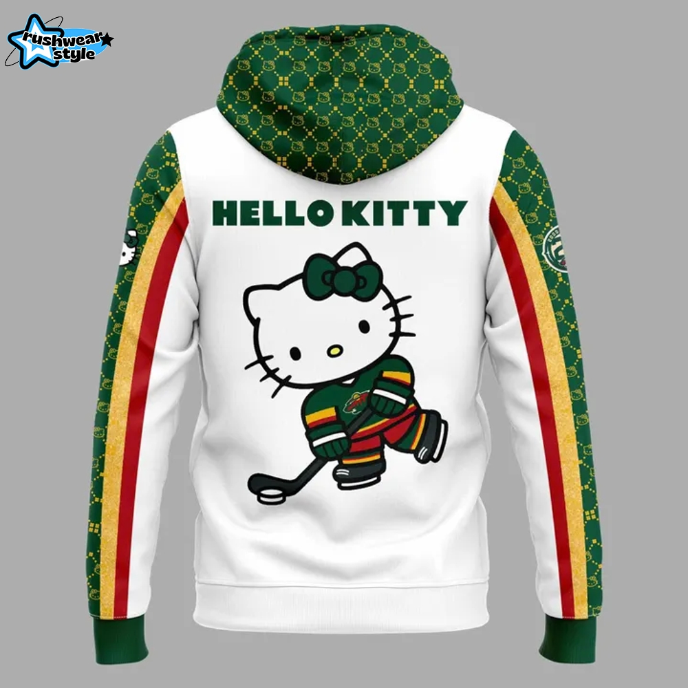 Minnesota Wild x 2025 Hello Kitty Night Special Hoodie Minnesota Wild x 2025 Hello Kitty Night Special Hoodie
