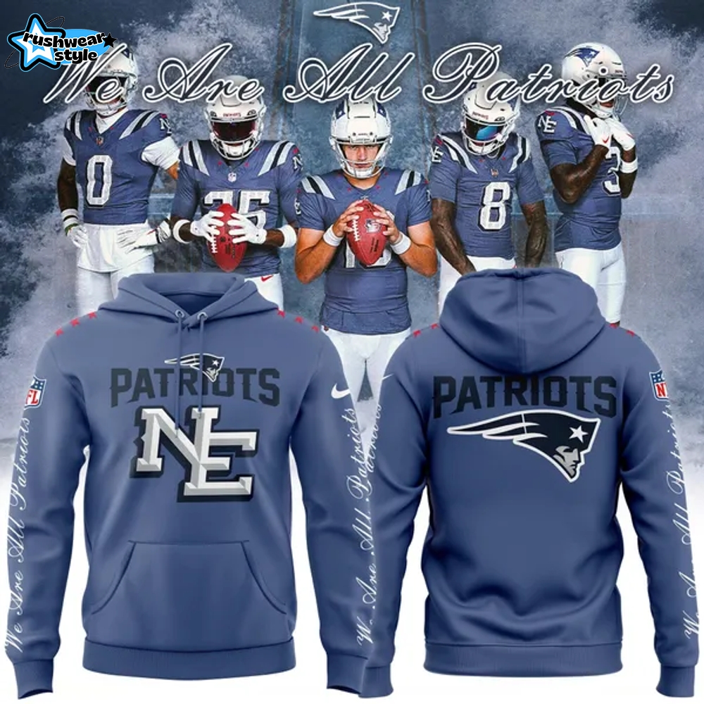 New England Patriots 2025 NFL Nike Rivalries "We are all Patriots" Hoodie New England Patriots 2025 NFL Nike Rivalries "We are all Patriots" Hoodie