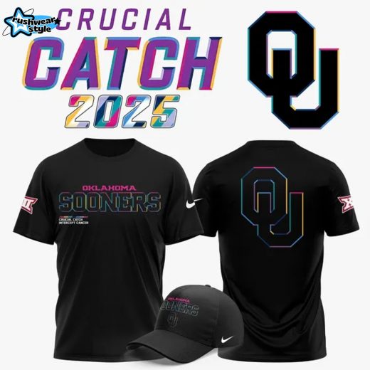 Oklahoma Football 2025 Crucial Catch T-shirt
