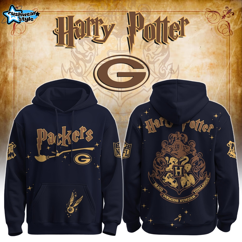 Packers x Hogwarts Enchanted Crossover Hoodie Packers x Hogwarts Enchanted Crossover Hoodie