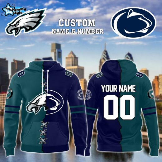 Philadelphia Eagles x Penn State Nittany Lions Personalized Custom Hoodie-3D Unisex Hoodie