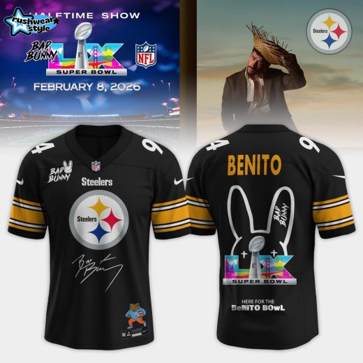 Pittsburgh Steelers Bad Bunny 2026 Super Bowl LX Customized Jersey