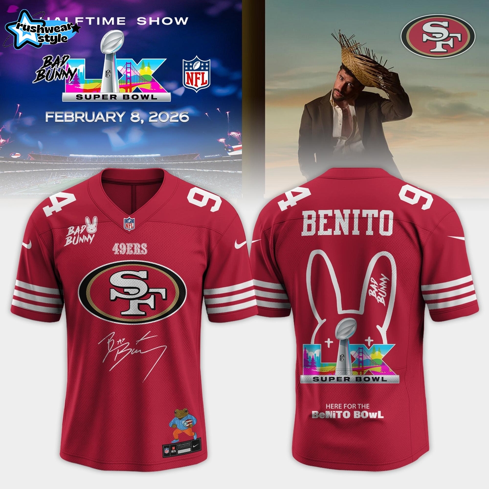 San Francisco 49ers Bad Bunny 2026 Super Bowl LX Customized Jersey San Francisco 49ers Bad Bunny 2026 Super Bowl LX Customized Jersey