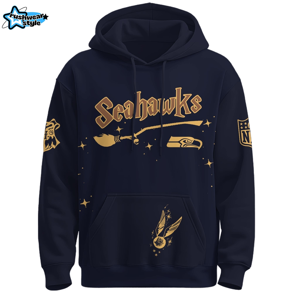 Seahawks x Hogwarts Enchanted Crossover Hoodie Seahawks x Hogwarts Enchanted Crossover Hoodie