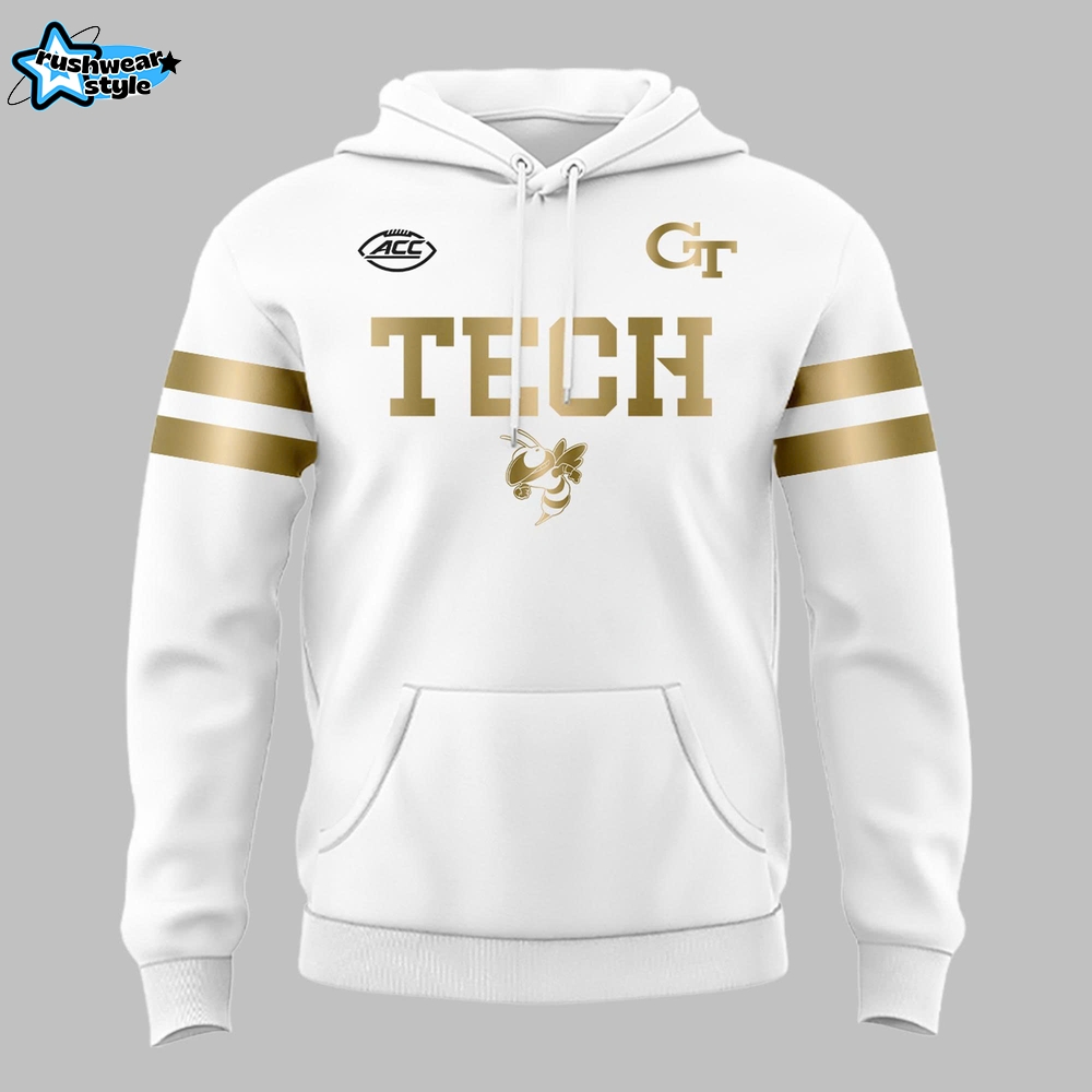 Special 2025 White Uniform Georgia Tech Football Hoodie Special 2025 White Uniform Georgia Tech Football Hoodie