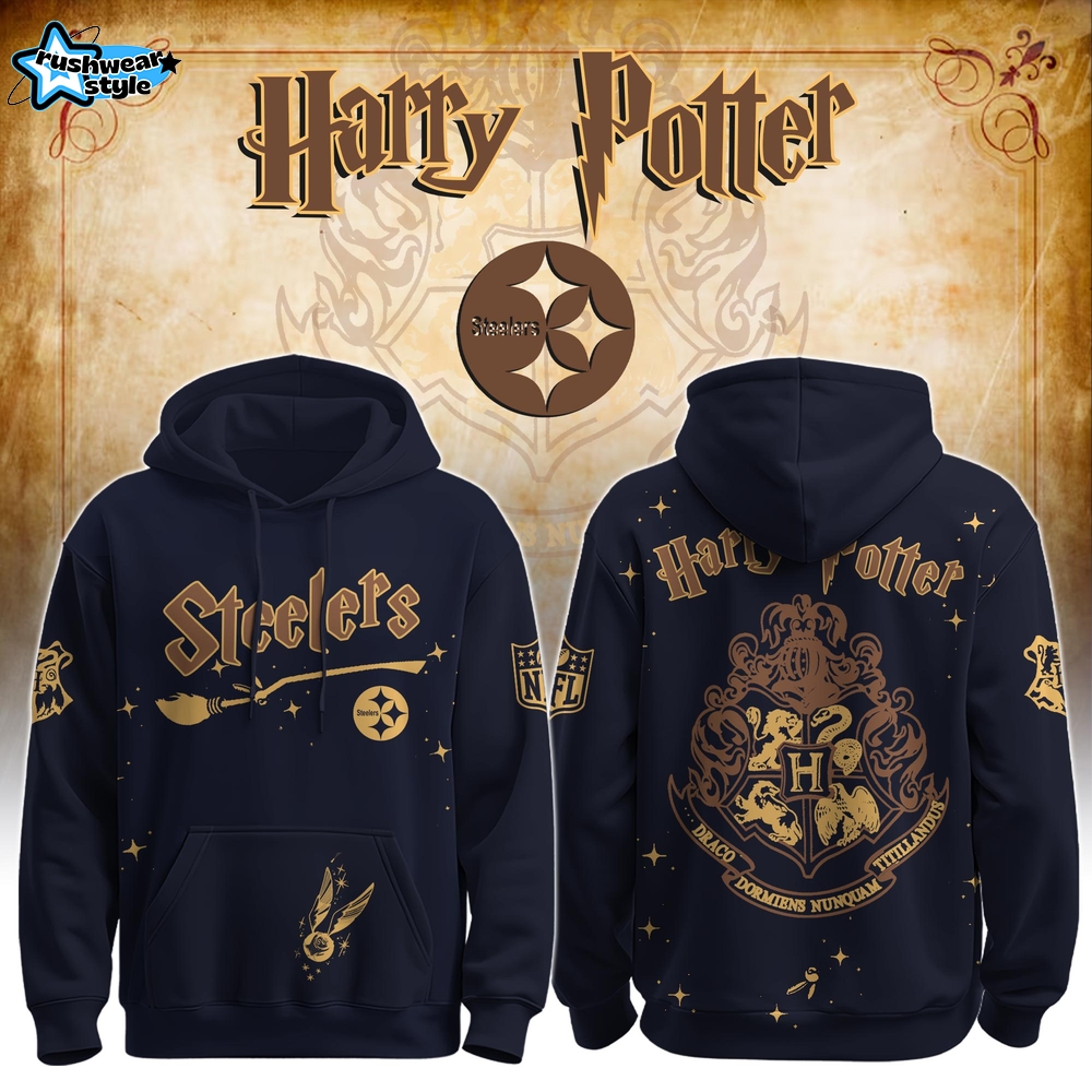 Steelers x Hogwarts Enchanted Crossover Hoodie Steelers x Hogwarts Enchanted Crossover Hoodie